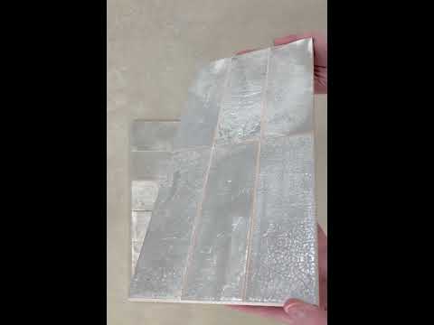 Image of Raku Silver wall tile 20x40cm