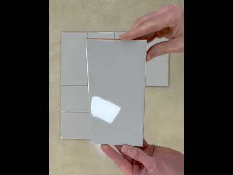 flat gloss light grey brick wall tile youtube video