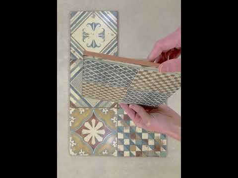 Image of Padua mix pattern tile set 20x20cm