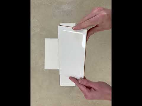 Image of Metro Grey Plata Gloss Bevelled Brick tile youtube video