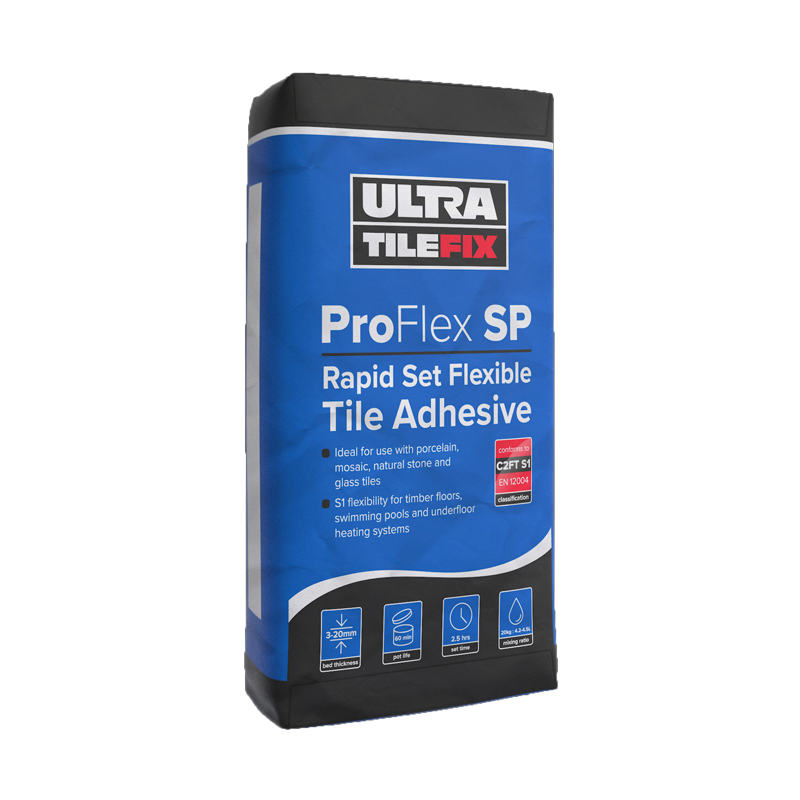 Image of Ultra Tile Fix 20kg ProFlex SP Rapid Set Flexible S1 Grey Tile Adhesive-Adhesive-Ultra Tile Fix-tile.co.uk