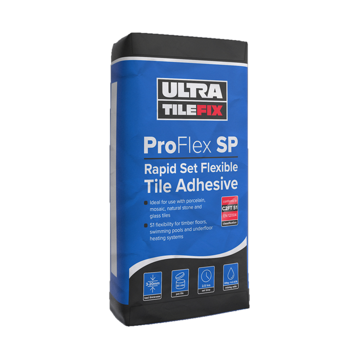 Ultra Tile Fix 20kg ProFlex SP Rapid Set Flexible S1 White Tile Adhesive-Adhesive-Ultra Tile Fix-tile.co.uk
