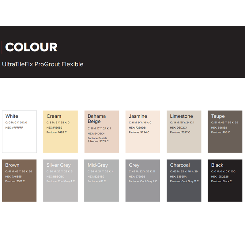 Image of Ultra Tile Fix 10kg ProGrout Flexible tile Grout-Grout-Ultra Tile Fix-tile.co.uk