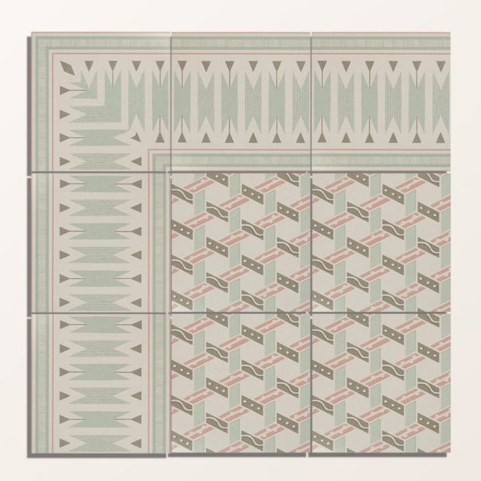 Image of Aventuras Ziggy Corner Olive Porcelain - 15 x 15cm-Ca Pietra-Tile.co.uk