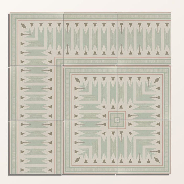 Image of Aventuras Ziggy Corner Olive Porcelain - 15 x 15cm-Ca Pietra-Tile.co.uk