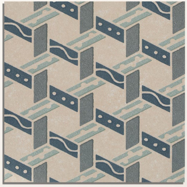 Image of Aventuras Malla Blue Porcelain - 15 x 15 x 0.8cm-Ca Pietra-Tile.co.uk
