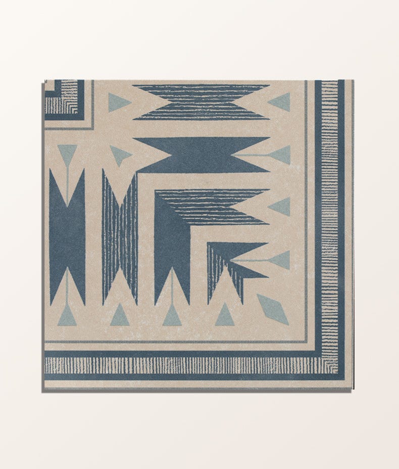 Image of Aventuras Ziggy Corner Blue Porcelain - Free Cut Tile Sample-sample-sample-Tile.co.uk