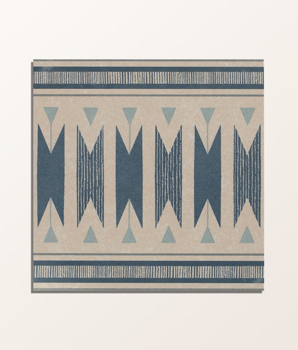 Aventuras Ziggy Border Blue Porcelain - Free Cut Tile Sample-sample-sample-Tile.co.uk