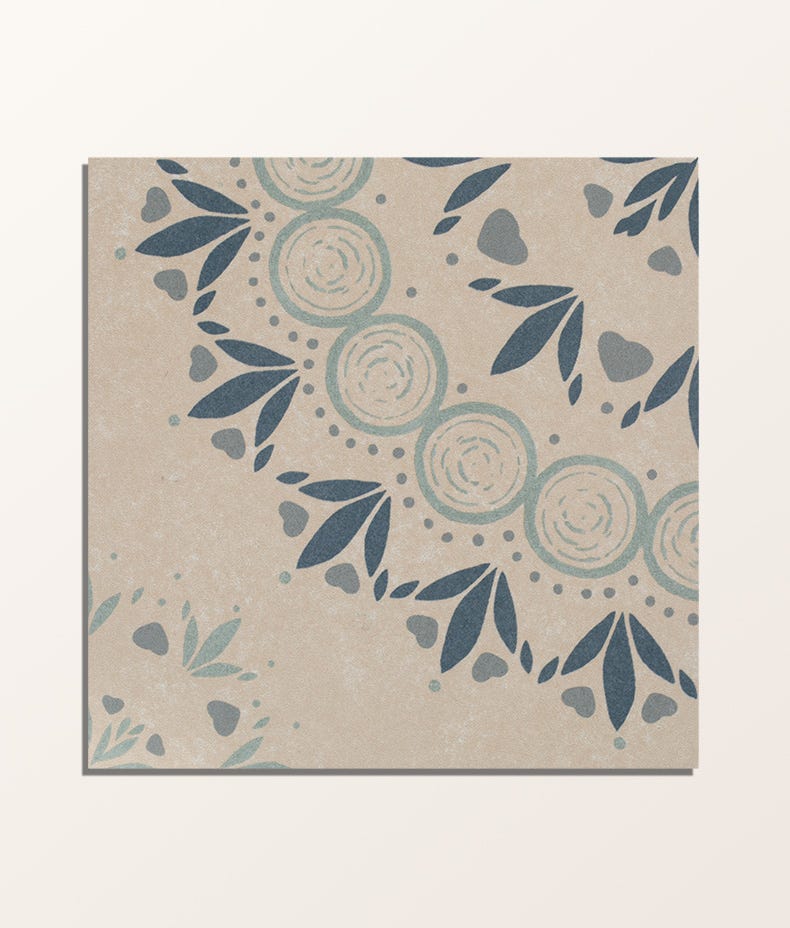 Image of Aventuras Palma Blue Porcelain - Free Cut Tile Sample-sample-sample-Tile.co.uk