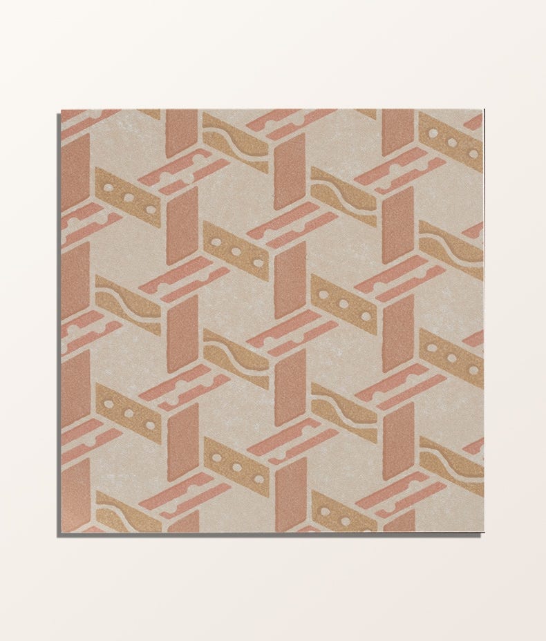 Image of Aventuras Malla Terracotta Porcelain - Free Cut Tile Sample-sample-sample-Tile.co.uk