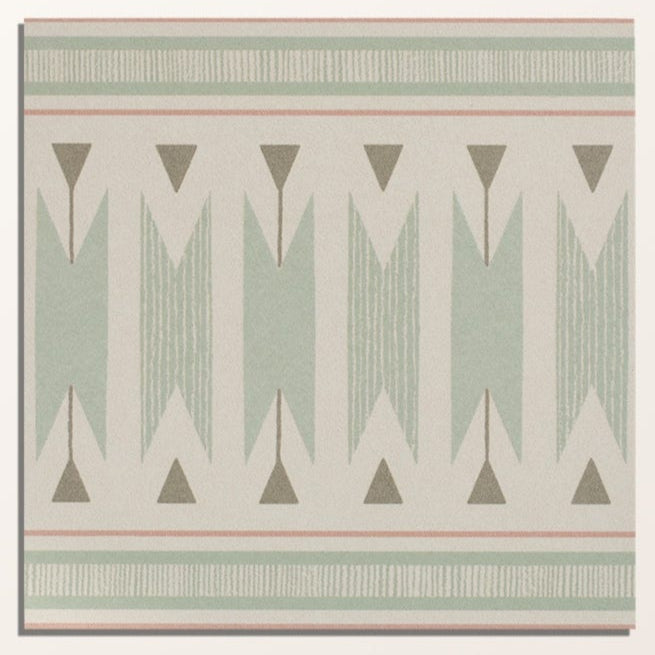 Image of Aventuras Ziggy Border Olive Porcelain - 15 x 15 x 0.8cm-Ca Pietra-Tile.co.uk