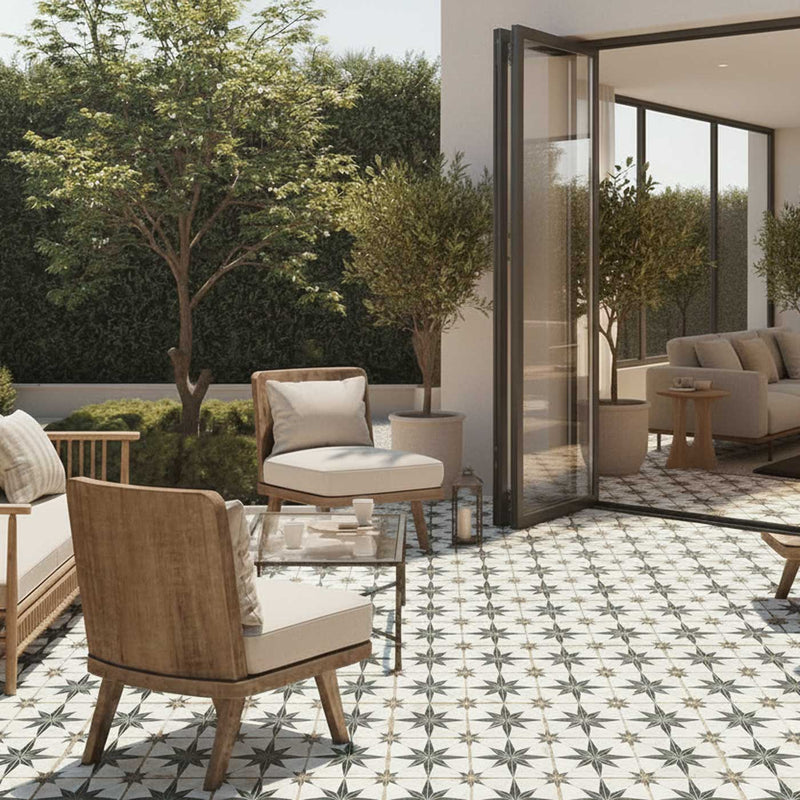 Image of Rock Star Pattern Floor Tile 45.2x45.2cm-Pattern tile-Peronda-Tile.co.uk