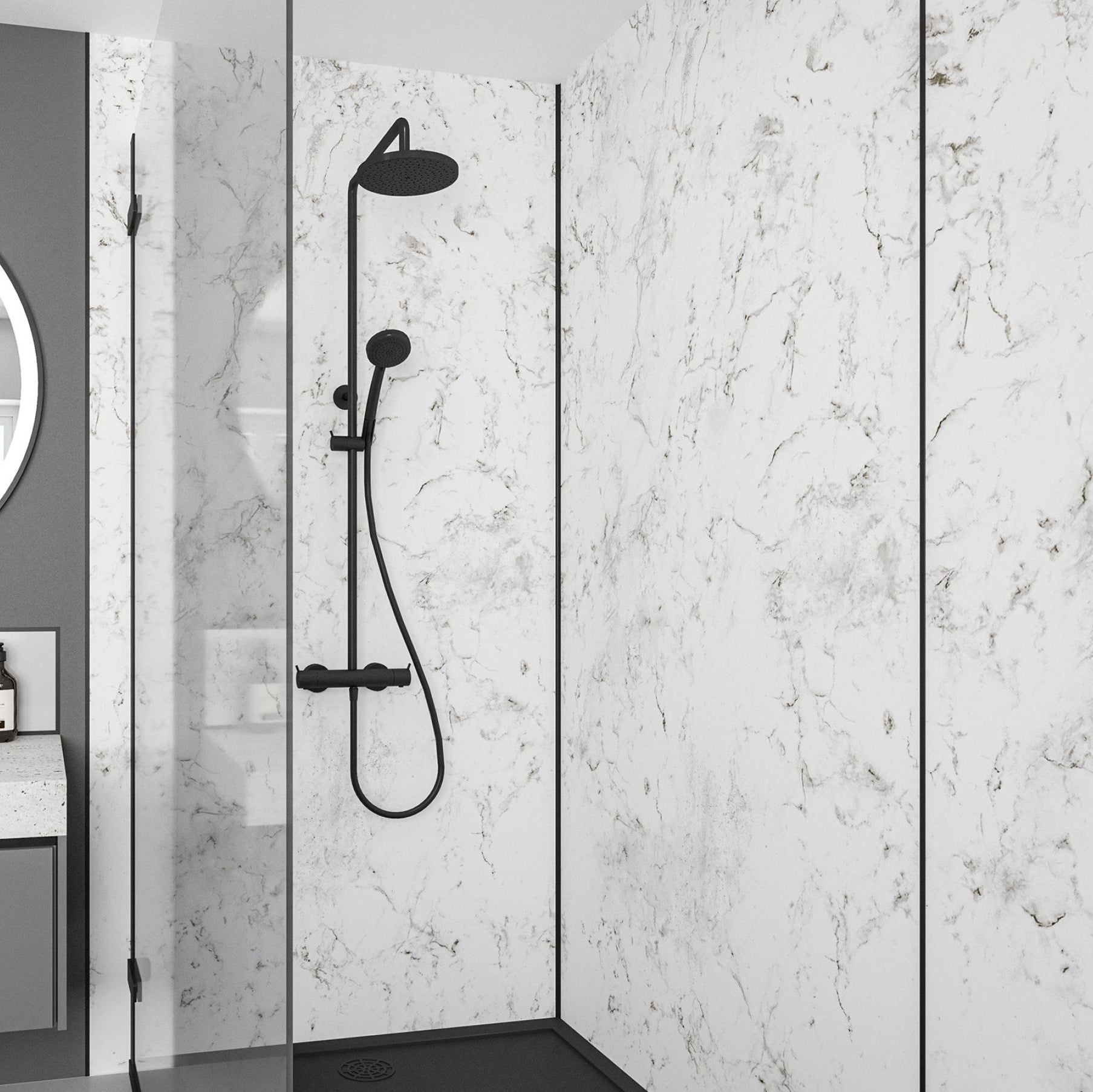 Image of Roman Marble Alloy Wall Panel-Wall panel-Wetwall-Tile.co.uk