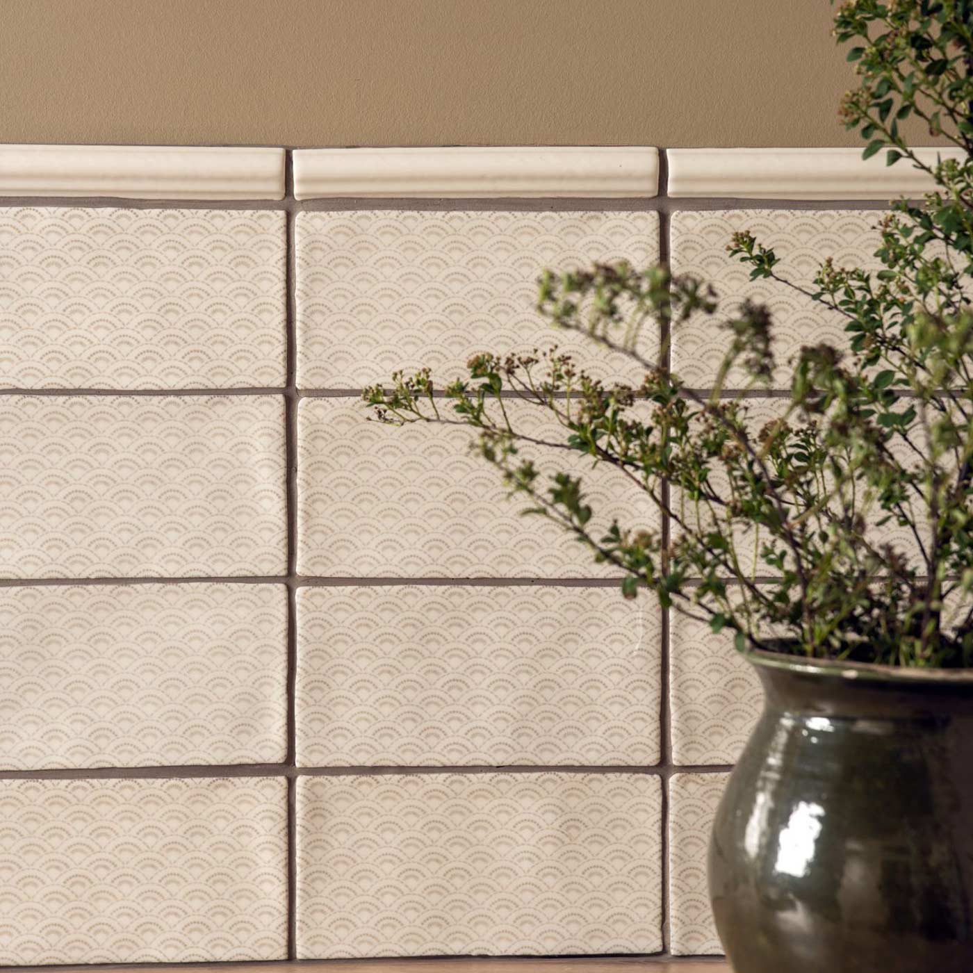 Image of Rosaline Soft Taupe Brick wall tile 10x20cm-Ceramic wall tile-Original Style-Tile.co.uk