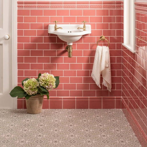 Duchy Pink Skirting Tile 15.2x15.2cm-Ceramic Tiles-Original Style-Tile.co.uk