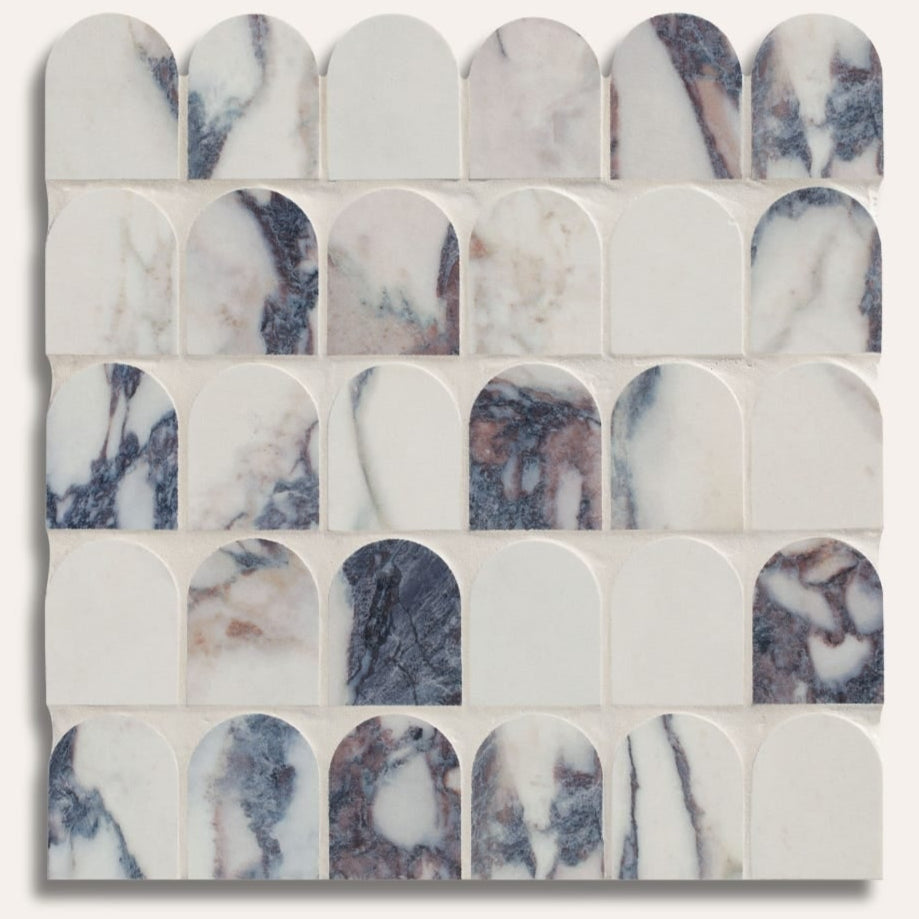 Image of Savoy Novo Porcelain Matt Arch Mosaic - 29.5 x 30.5cm-Ca Pietra-Tile.co.uk