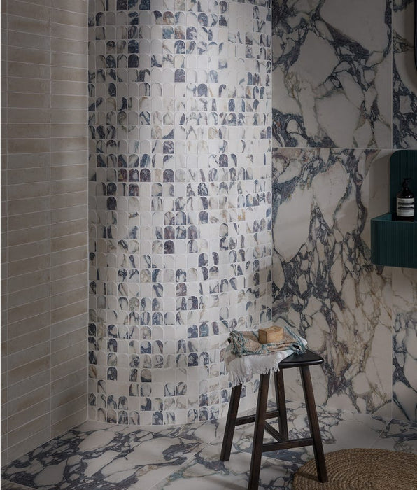 Savoy Novo Porcelain Matt Arch Mosaic - 29.5 x 30.5cm-Ca Pietra-Tile.co.uk