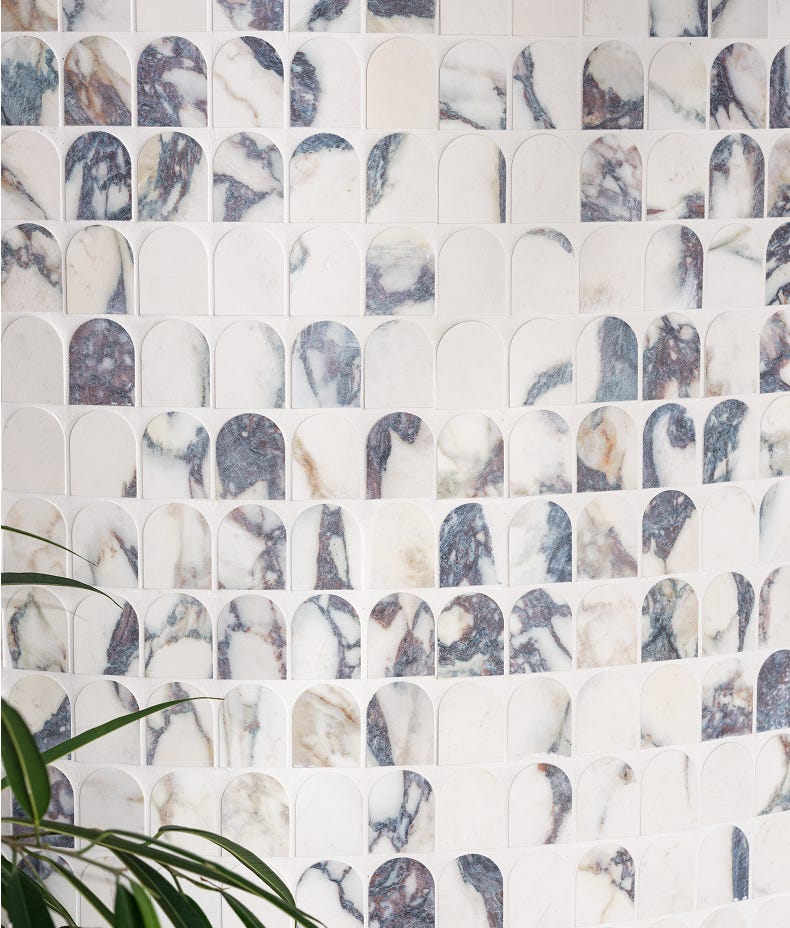 Image of Savoy Novo Porcelain Matt Arch Mosaic - Free Cut Tile Sample-sample-sample-Tile.co.uk