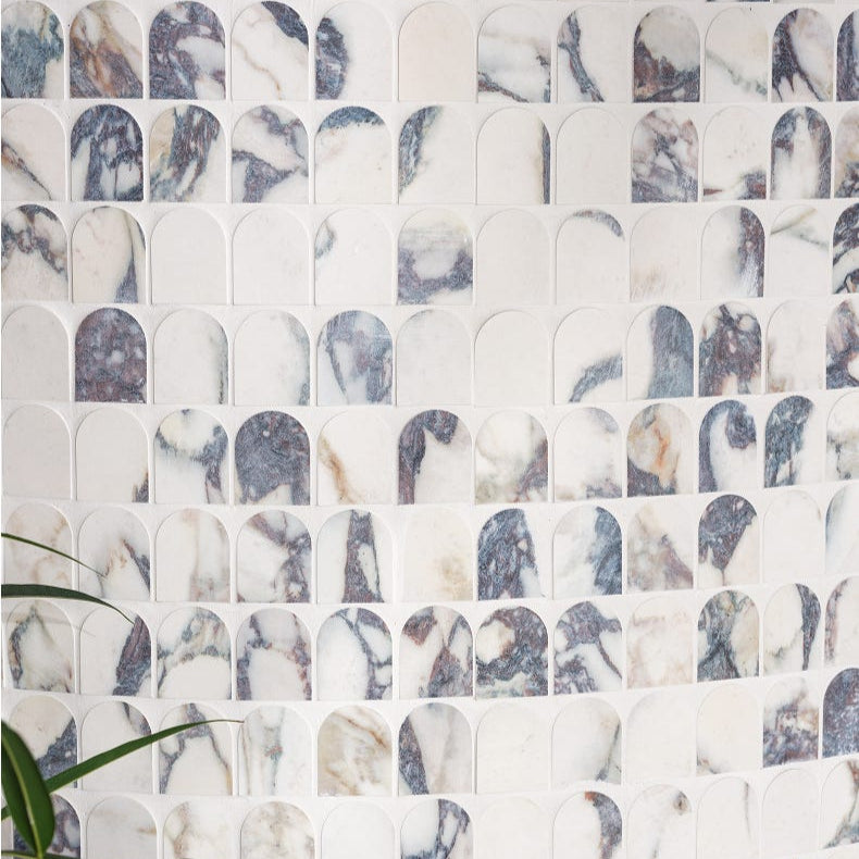 Image of Savoy Novo Porcelain Matt Arch Mosaic - 29.5 x 30.5 x 0.8cm-Ca Pietra-Tile.co.uk