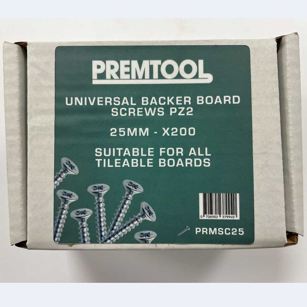 Image of PREMTOOL 25mm Universal Backer Board Screws PZ2-Screws-Premtool-tile.co.uk