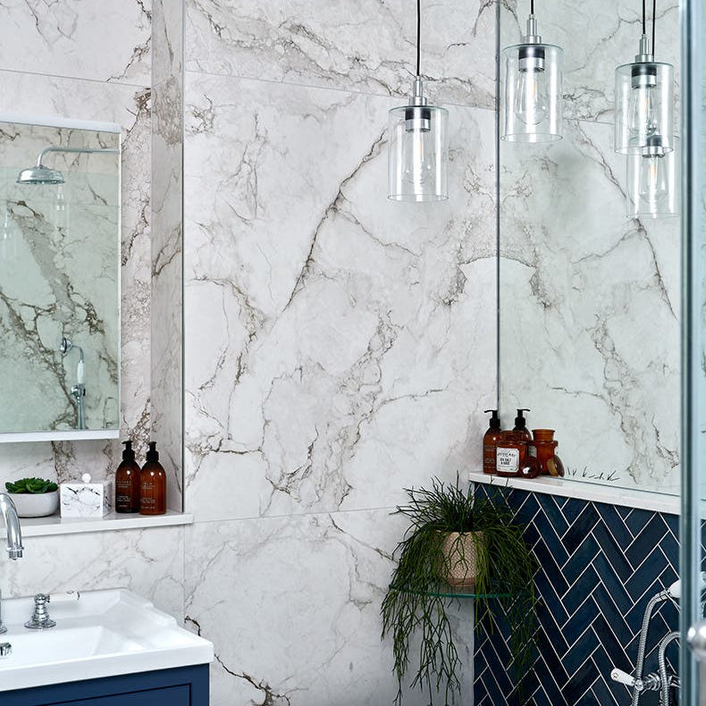 Image of Sculpture Porcelain Carrara Brushed 100 x 100 x 0.8cm-Wall and Floor tile-Ca Pietra-Tile.co.uk