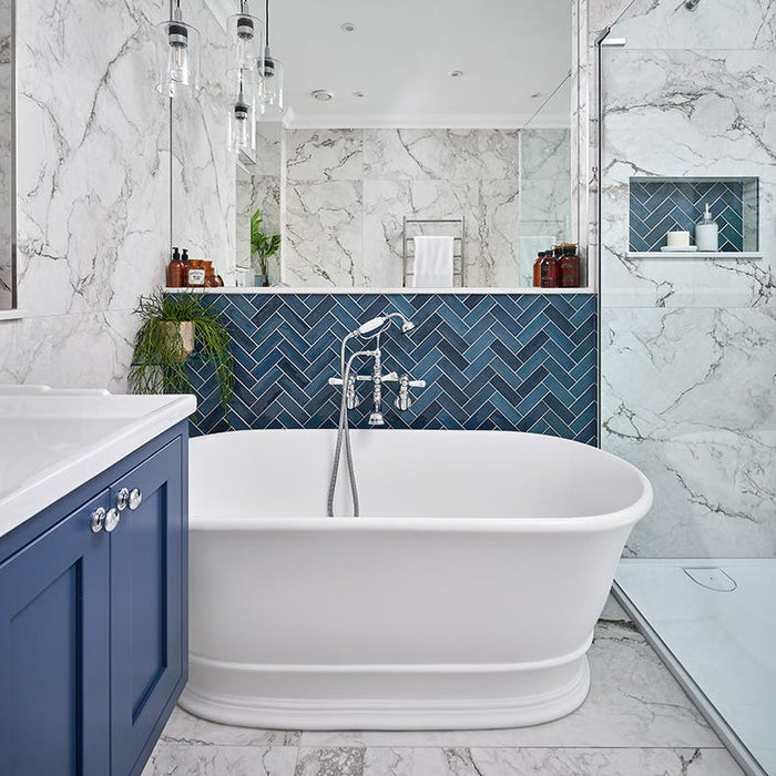 Sculpture Porcelain Carrara Brushed 100 x 100 x 0.8cm-Wall and Floor tile-Ca Pietra-Tile.co.uk