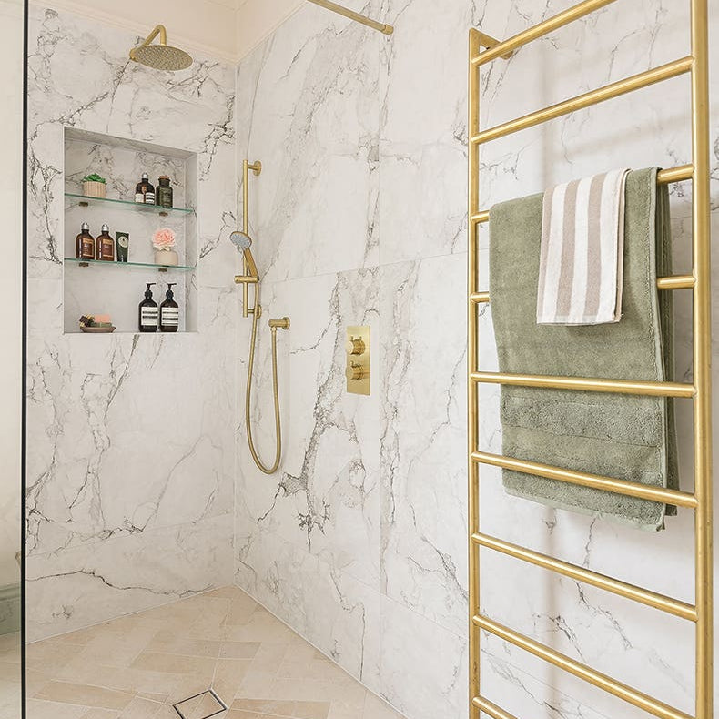 Image of Sculpture Porcelain Carrara Brushed 100 x 100 x 0.8cm-Wall and Floor tile-Ca Pietra-Tile.co.uk