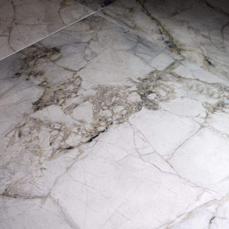 Image of Sculpture Porcelain Invisible Blue Brushed 100 x 100 x 0.8cm-Wall and Floor tile-Ca Pietra-Tile.co.uk