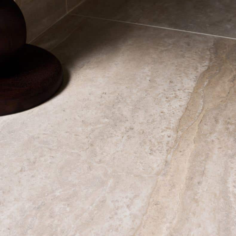 Image of Sculpture Porcelain Romano Veincut Light Brushed 100 x 100 x 0.8cm-Wall and Floor tile-Ca Pietra-Tile.co.uk