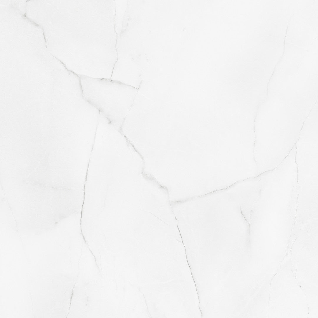 Image of White marble texture with soft gray veining across the surface.