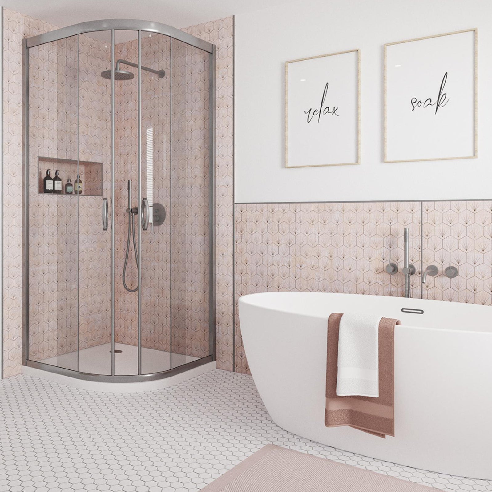 Image of Stella Rosa Alloy Wall Panel-Wall panel-Wetwall-Tile.co.uk