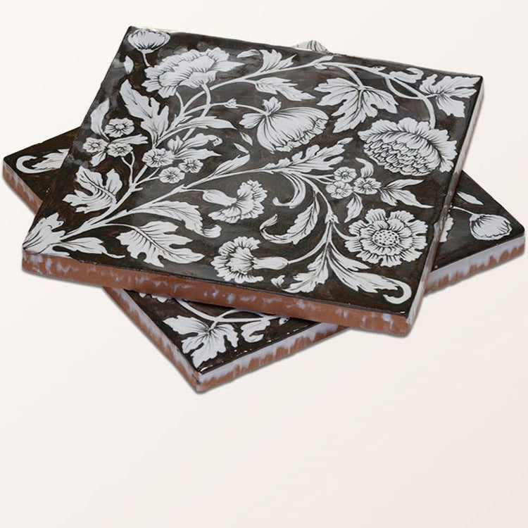 Image of STUDIO Assisi Brown Ceramic - 13 x 13cm-Ceramic Wall tile-Ca Pietra-Tile.co.uk