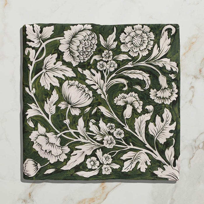 STUDIO Assisi Green Ceramic - 13 x 13 x 1.0cm-Ca Pietra-Tile.co.uk