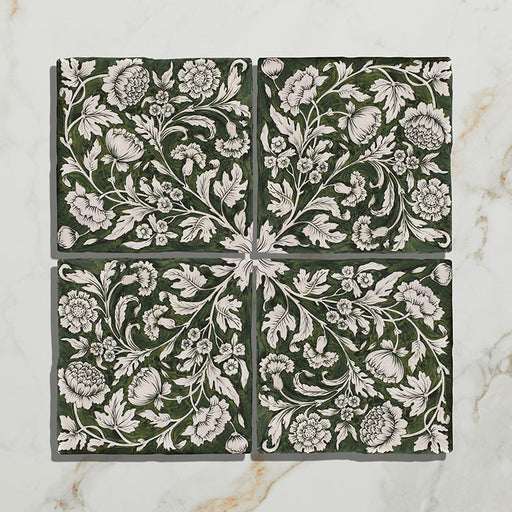 STUDIO Assisi Green Ceramic - 13 x 13cm-Ceramic Wall tile-Ca Pietra-Tile.co.uk