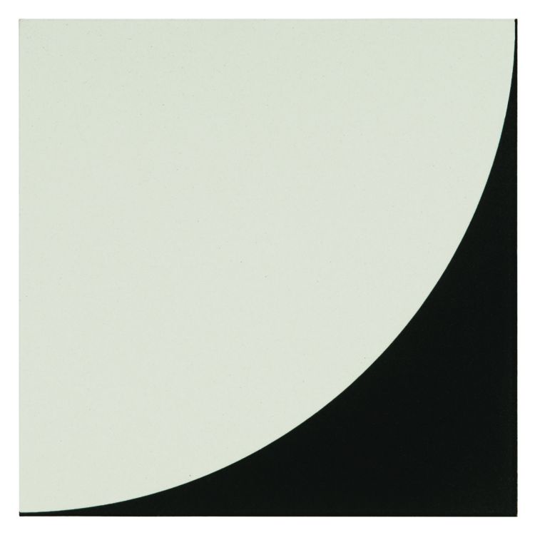 Image of Abstract design with a black curved shape on a white background