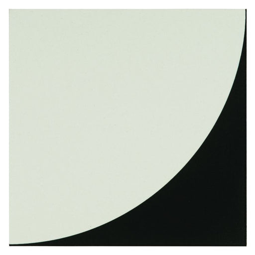 Abstract design with a black curved shape on a white background