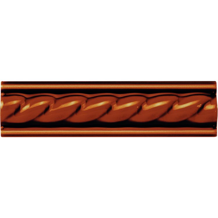 Image of Teapot Brown Rope Dado 15.2x4cm-Ceramic Tiles-Original Style-Tile.co.uk