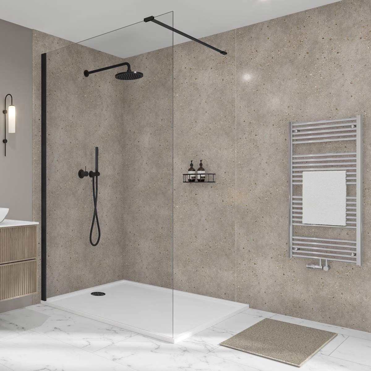 Image of Terrazzo Dune Elite Wall Panel-Wall panel-Wetwall-Tile.co.uk