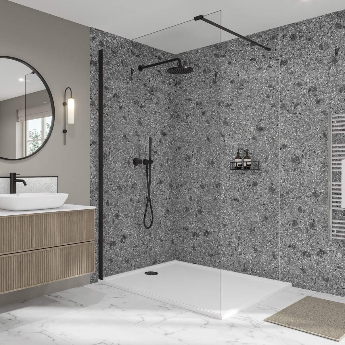 Image of Terrazzo Storm Elite Wall Panel-Wall panel-Wetwall-Tile.co.uk