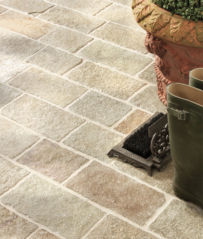 Image of Trusloe Limestone Seasoned Cobble 15 x Random x 2.2cm-Limestone-Ca Pietra-Tile.co.uk
