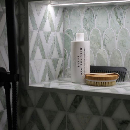 East Java Hummingbird Temple Honed Marble Mosaic 30.5x35cm-mosaic tile-Ca Pietra-Tile.co.uk