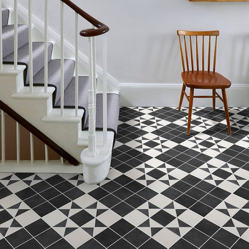 Victorian Style™ Porcelain Anthracite Field - 28 x 28cm-Porcelain Tile-Ca Pietra-Tile.co.uk