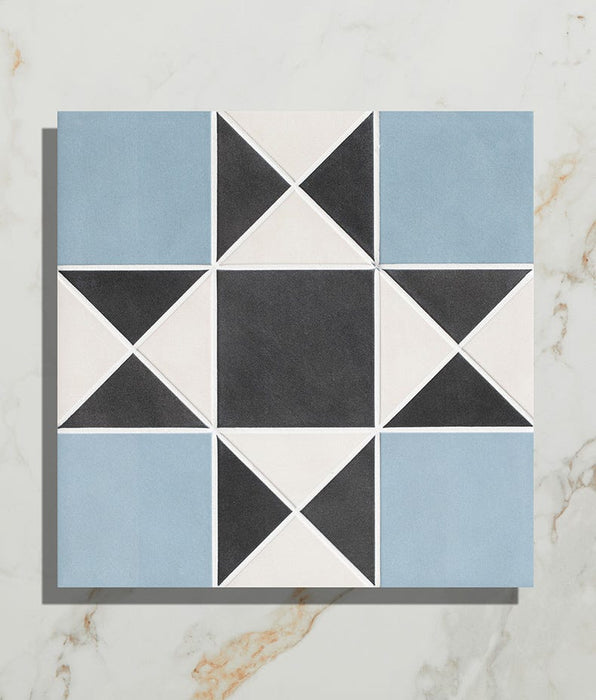 Victorian Style™ Porcelain Finchley Pattern Sky Blue - Free Swatch Sample - Delivered separately by Ca Pietra-sample-sample-Tile.co.uk