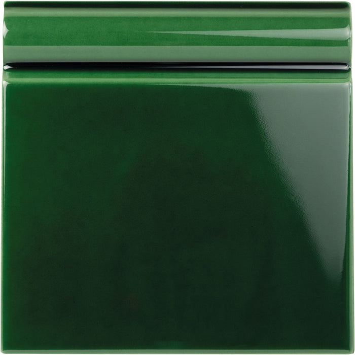 Victorian Green Skirting Tile 15.2x15.2cm