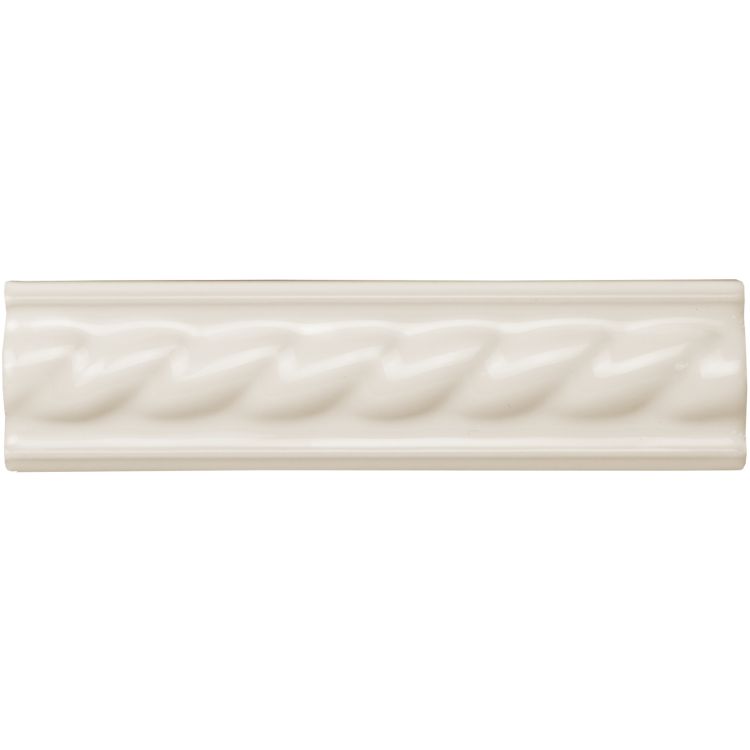 Image of Vintage White Rope Moulding 15.2x4cm-Ceramic Tiles-Original Style-Tile.co.uk
