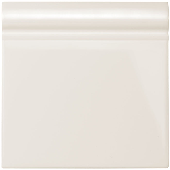 Vintage White Skirting Tile 15.2x15.2cm