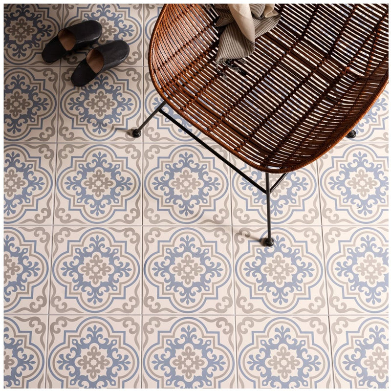 Image of Vogue Light Blue/Stone On Chalk 29.8x29.8cm-Porcelain tile-Original Style-Tile.co.uk