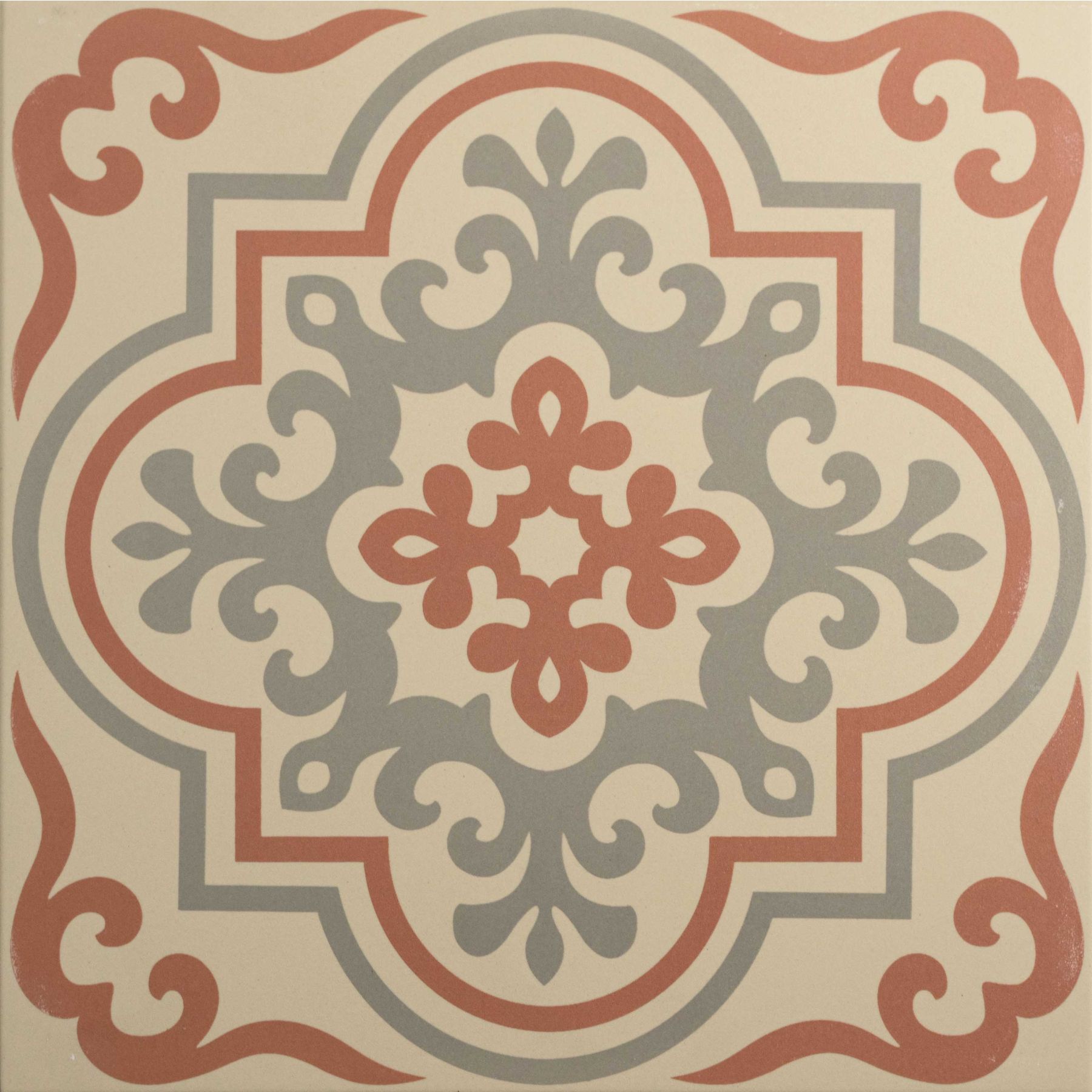 Image of Free Sample - Vogue Rose/Light Grey On Chalk 10x10cm-sample-sample-Tile.co.uk