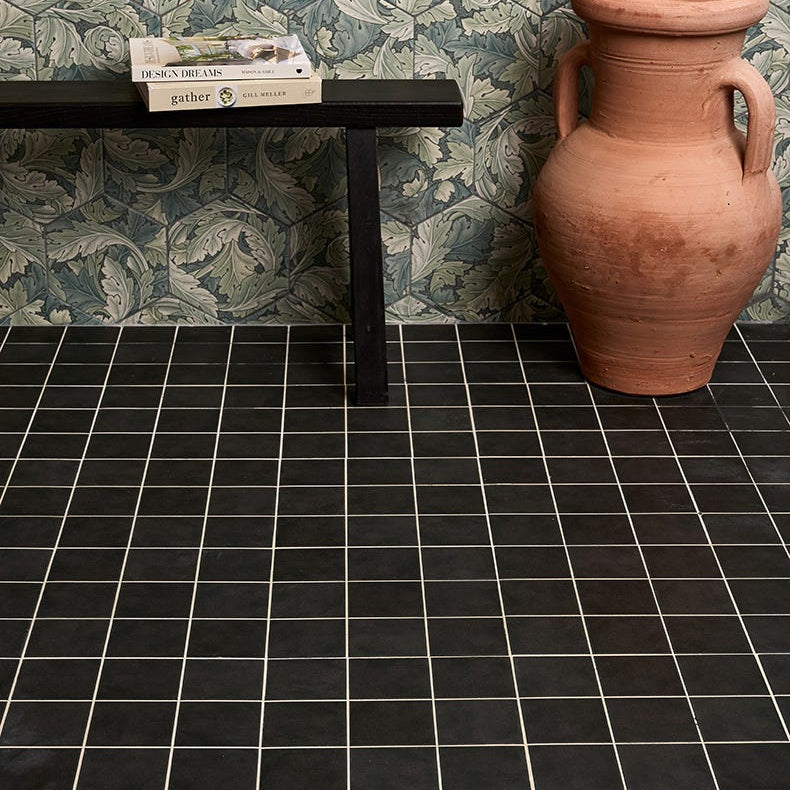 Image of Victorian Style™ Porcelain Anthracite Field - 28 x 28cm-Porcelain Tile-Ca Pietra-Tile.co.uk
