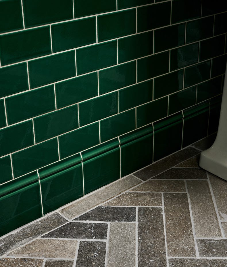 Image of Victorian Style Emerald Green Brick tile 7.5x15cm-Brick style tiles-Ca Pietra-Tile.co.uk
